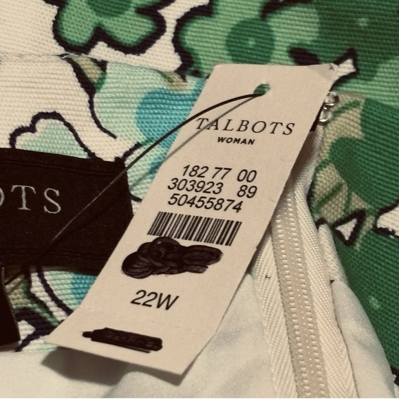 TALBOTS Women’s 22 Skirt Scalloped Floral Print Retro Preppy  Boho NWT - Picture 6 of 11